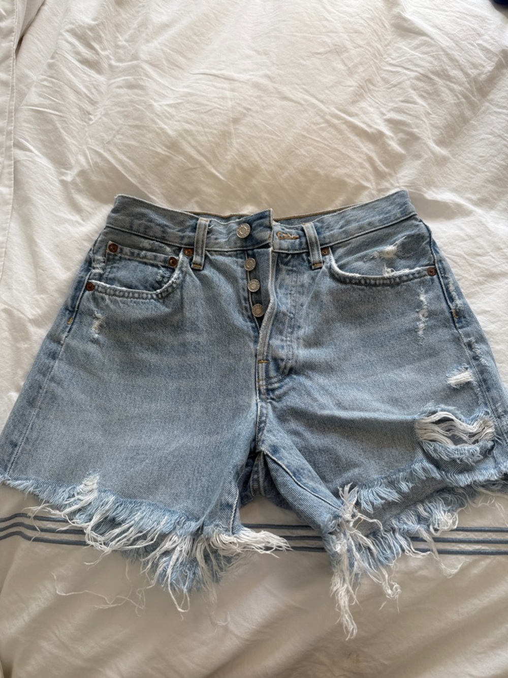 Agolde Parker Long Denim Shorts size 24